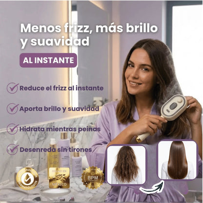 GLENDA HAIR® | Peina, alisa, hidrata y elimina el frizz al instante mientras disfrutas de un relajante masaje capilar
