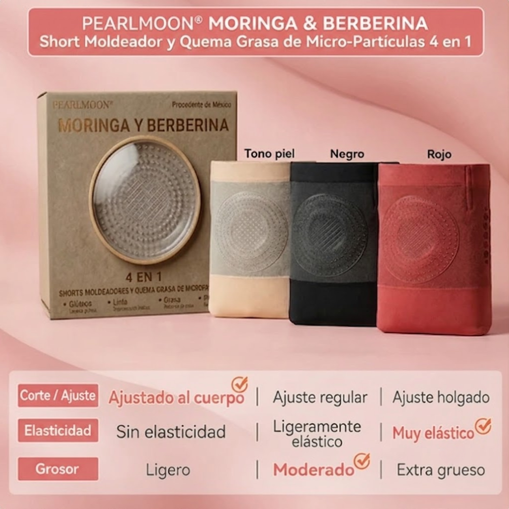 PEARLMOON® 2026 Shorts Esculpidores y Quemagrasa con Micro-Partículas 4 en 1 de Moringa y Berberina (resultados visibles en 7 dias) (Copia)