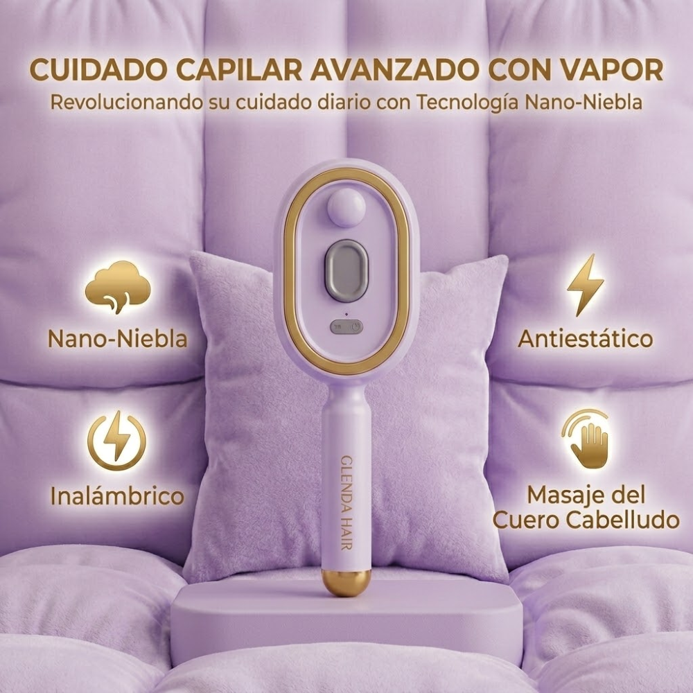 GLENDA HAIR® | Peina, alisa, hidrata y elimina el frizz al instante mientras disfrutas de un relajante masaje capilar