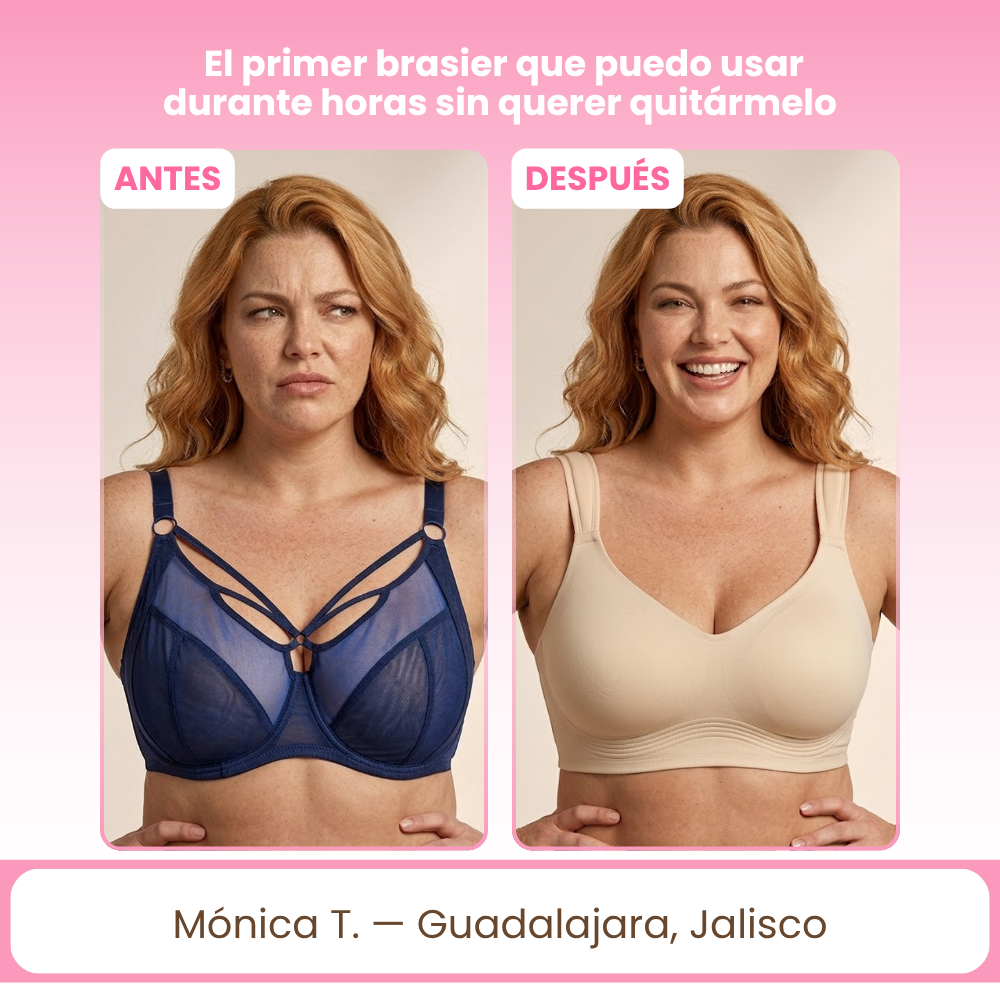 GLENDABRA® | Brasier de Gel Sin Aros — Elimina el Dolor de Espalda, Reactiva tu Circulación y Corrige tu Postura Mientras lo Usas