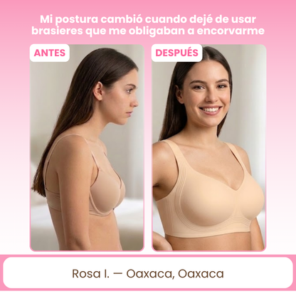 GLENDABRA® | Brasier de Gel Sin Aros — Elimina el Dolor de Espalda, Reactiva tu Circulación y Corrige tu Postura Mientras lo Usas