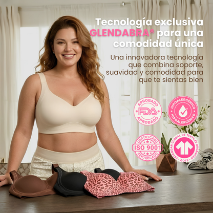GLENDABRA® | Brasier de Gel Sin Aros — Elimina el Dolor de Espalda, Reactiva tu Circulación y Corrige tu Postura Mientras lo Usas