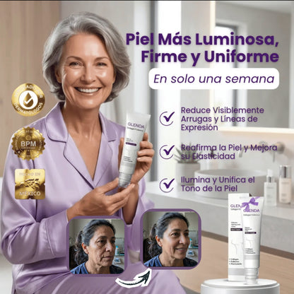 GLENDA® Crema Antiedad Fullereno C60 · Colágeno + Niacinamida 4-en-1 Antioxidante Avanzado 🇲🇽 (Aplicación diaria, piel visiblemente renovada en 15 días)
