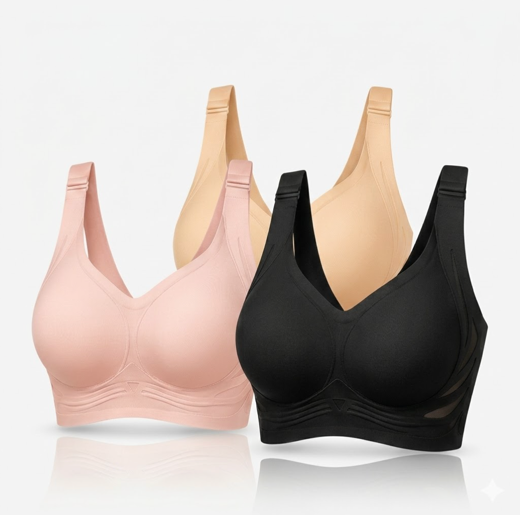 GLENDABRA® | Brasier de Gel Sin Aros — Elimina el Dolor de Espalda, Reactiva tu Circulación y Corrige tu Postura Mientras lo Usas