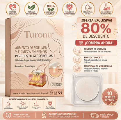 Tienda Oficial | Turonu® 2026 Parche de Nano-Microagujas Voluminizador y Reafirmante 8-en-1 con Péptidos Biomiméticos 3D + Ácido Hialurónico 🇲🇽 (Solo 1 hora al día, cambios visibles en 2 semanas)