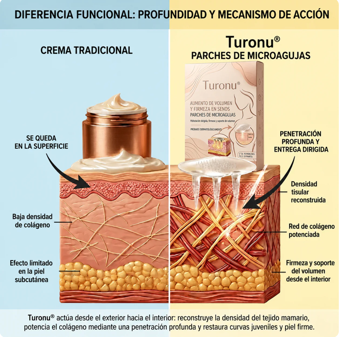 Tienda Oficial | Turonu® 2026 Parche de Nano-Microagujas Voluminizador y Reafirmante 8-en-1 con Péptidos Biomiméticos 3D + Ácido Hialurónico 🇲🇽 (Solo 1 hora al día, cambios visibles en 2 semanas)