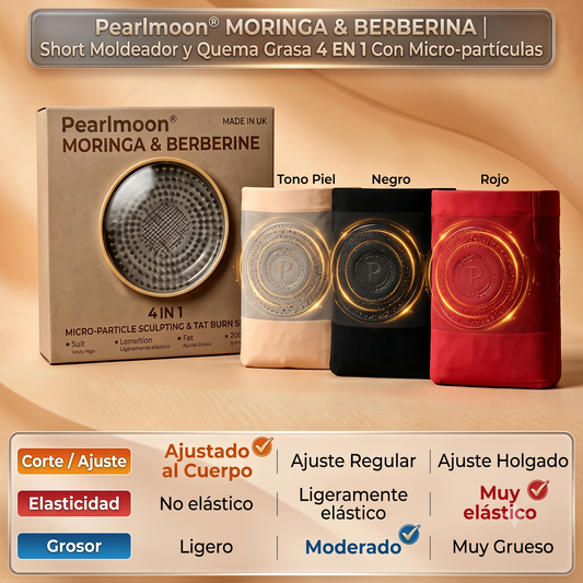 Tienda Oficial | PEARLMOON® 2026 Shorts Adelgazantes 4-en-1 con Moringa · Berberina × Termogénicos Zeolita 🇲🇽 (Solo 8 horas al día, cambios visibles en 7 días)